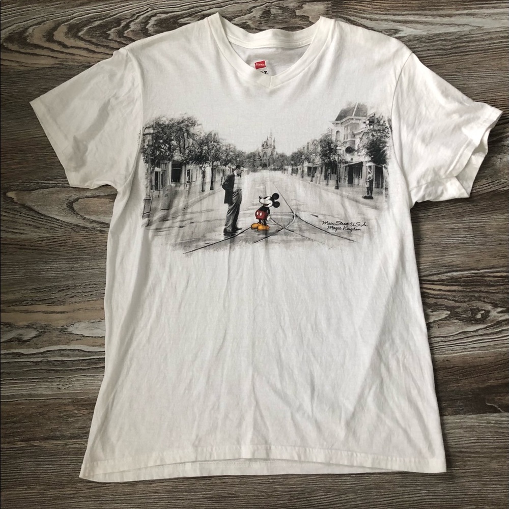 Walt Disney & Mickey Mouse white tee small
